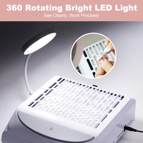 Blossed Nail Dust Collector Quite With Led Light thumb #5