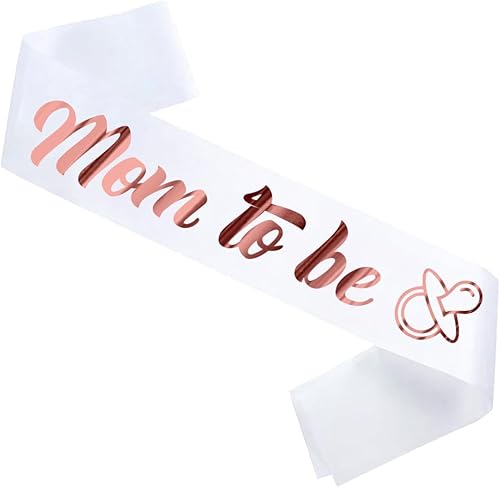 Banda para mamá ser, fiesta de baby shower, fiesta de revelación de género, banda de bienvenida para bebé, banda de baby shower, banda de satén