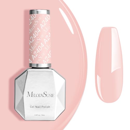 Image of MelodySusie 15ML Pink Nude Gel Nail Polish,Nails Soak Off UV LED Cinnamon Pink Gel Polish Gift for Women Nail Art Manicure Salon DIY Nail Design Decoration at Home-A2404
