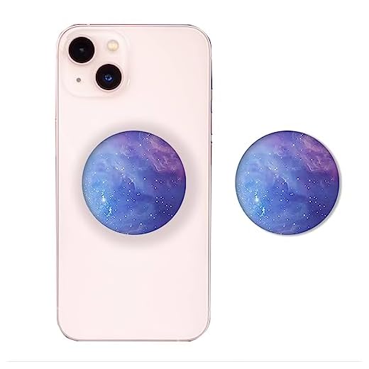 Kireida® Soporte de anillo de agarre para teléfono móvil, rotación de 360°, agarre seguro, comodidad diaria para smartphones y tabletas, plegable y retráctil (azul nebular)