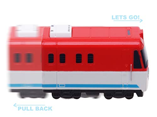 Titipo The Little Train, Pull Back - Titipo and Train Friends, 5pcs Mini Toy Trains Set (5pcs)