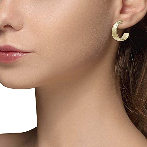 NINE-WEST-Womens-Classics-Womens-Polished-Gold-Tone-Hoop-Earrings