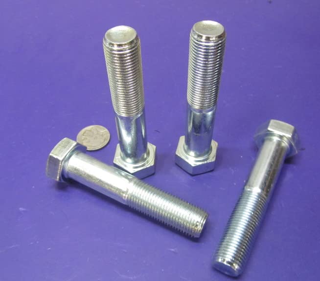 Class 8.8 Zinc Plated Steel Hex Head Bolts PT M16 x 1.5 mm x 80 mm Long 4 pcs.