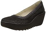 Glattes Lederfutter Fly London Damen Yobe842fly Pumps, Schwarz (Black/Black), 38 EU