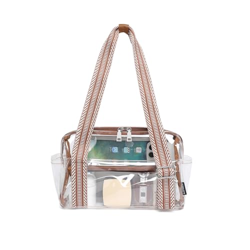 Petit sac de sport transparent et marron idéal pour entraînement et piscine