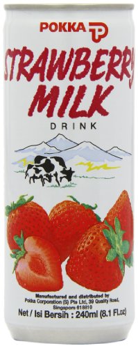 Pokka Bebida de leche de fresa 240 ml (paquete de 5)