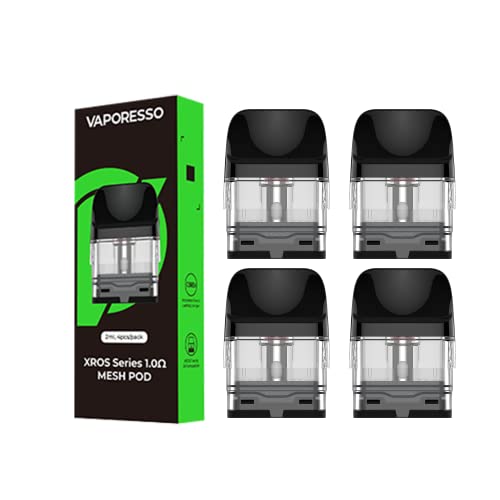 JUSTKEY Vaporesso XROS 3 Pod 交換用カートリッジ 0.6Ω(2ml)/1.0Ω(2ml) 1箱(4個) ベポレッソ クロス専用ポッド 電子タバコ VAPE XROS 3 / XROS 3 MINI/XROS 2/XROS Nan