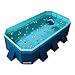 INDUSTEX - Piscina Plegable Foldable Pool, Piscina para niños y Adultos, Piscina para Perros portátil, Piscina Desmontable, bañera para Exterior, Piscina no Inflable (Med Interior: 253x133x50cm)