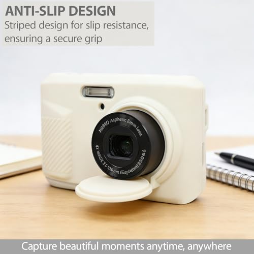 Funda de silicona para cámara Kodak PIXPRO FZ45 beige miniatura 4