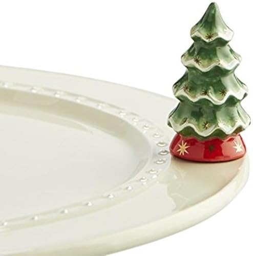 Nora Fleming O' Tannenbaum (árbol de Navidad) - Decoración navideña de cerámica pintada a mano - Minis de invierno para el hogar y la oficina