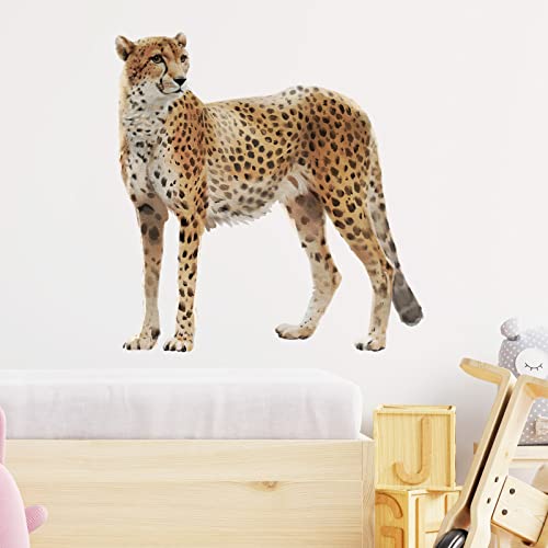 Vinilo decorativo animal guepardo removible en hoja miniatura 1