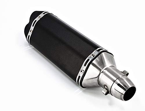 Wetoto Universal 1.5-2\" Inlet Motorcycles Scooters Exhaust Muffler Pipe with Removable DB Killer fit for Z750 CBR125 CB400 Z800 ZX-6R ZX-10R GSXR