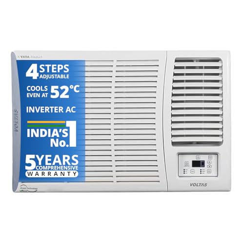 Voltas 1.5 Ton 3 Star, Turbo Mode Window AC (Copper Condenser, Anti-Rust Coating, Anti-Freeze Thermostat, WAC 183 Vectra pearl Window Fixed sp, White)