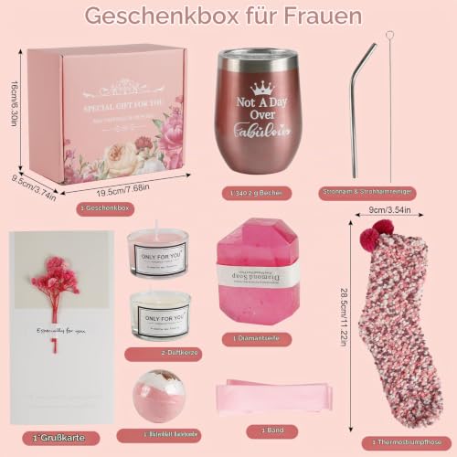 Comius Sharp Geschenke für Frauen, Edelstahl Weinbecher mit Duftkerze und Socken, Geburtstagsgeschenk für Freundin, Schwester, Mama… – Ansicht 3