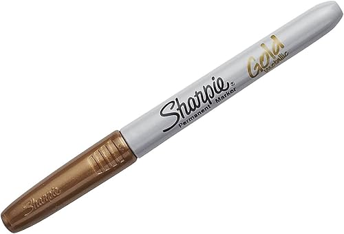 Miniatura 3 de Sharpie Marcadores permanentes metálicos de punta fina, 2 unidades, oro y plata
