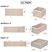 DIOMMELL 11 Pack Foldable Cloth Storage Box Closet Dresser Drawer Organizer Fabric Baskets Bins Containers Divider for Clothes Underwear Bras Socks Lingerie Clothing,Beige 245