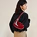 Homsunyi Women's Crescent Shoulder Bags Fashion Y2k 90s Hobo Crescent Handbags,Underarm Shoulder Purse Bag,Upsized Version（Red）