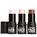 Face Highlighter Makeup Shimmer Cream Contour Highlight Bronzer Blush Sticks Nose Contouring Stick Cruelty-Free Facial Blush 3D Concealer Shading for Cheek Eye Lip Makeup,Valentine's Day Gift Sets for Her, Girls Women