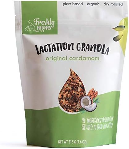 Organic Lactation Cookie Granola - Nourishes And Promotes Healthy Lactation And Helps Improve Quality Of Milk. Healthier alternative to lactation cookies (Original Cardamom - Single Pack)