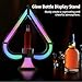 DIMEGON LED Lighted Liquor Bottle Display Stand with Remote Control, Ace of Spades Illuminated Home Bar Shelf Rack for all Standard Wine Bottles, 8-10 Hours Multicolor Lighting