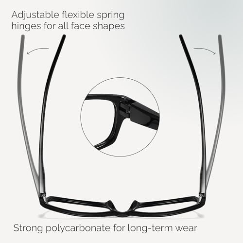 Image of Gaoye Reading Glasses for Women, 6 pack Fashion Readers for Women Men Spring Hinge Eye Glasses, Blue Light Reading Glasses