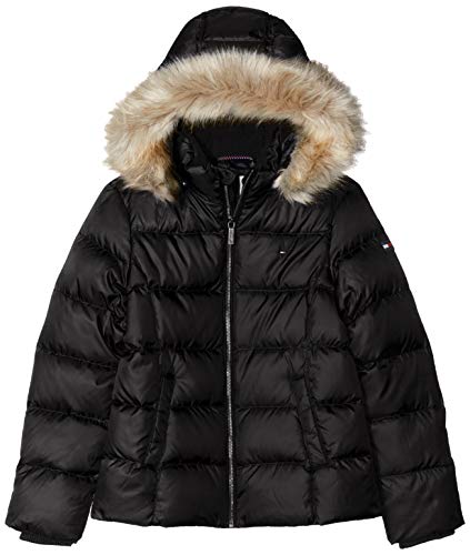 Tommy Hilfiger Essential Basic Down Jacket Chaqueta, (Black BB U), 116 (Talla del Fabricante: 6) para Niñas