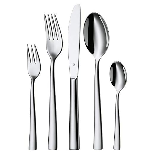 WMF Philadelphia bestickset 6 personer, 30 delar, Monobloc-kniv, Cromargan polerat rostfritt stål, glänsande, diskmaskinssäker