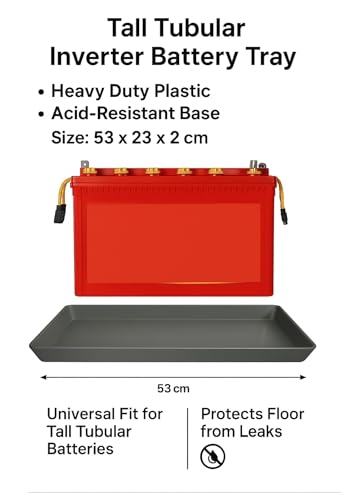 Image of Heavy Duty Inverter Battery Tray - for All Types Tall Tubular Batteries