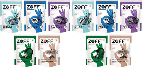 Image of Zoff Chaat Starter Spices Kit 5 Exotic Blends | Pure & Fresh Masala | No Added Color or Preservatives | 500g (Pack of 2)