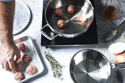 Babish 12-Piece Mixed Material (Stainless Steel, Carbon Steel, & Aluminum) Professional Grade Cookware Set W/Baking Sheets #TOP2