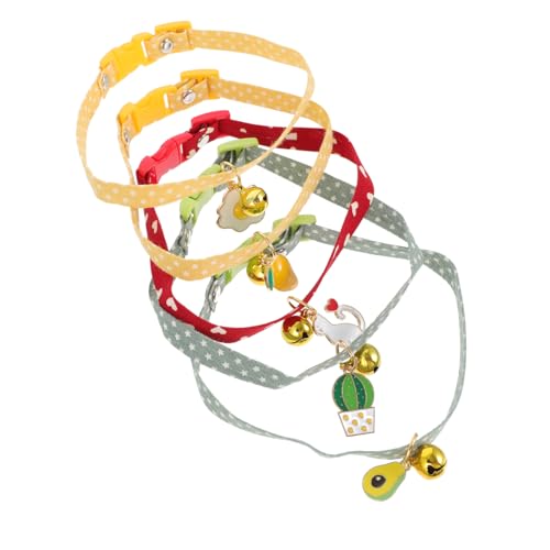 Colliers sécurité chat chien avec cloche lot de 5 réglables