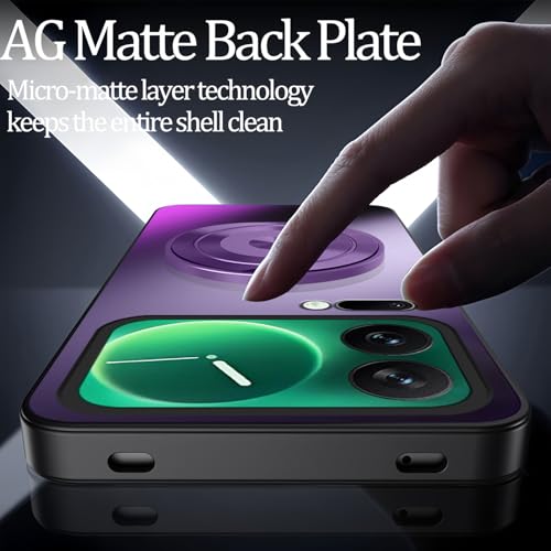 Coque Xiaomi 17 Pro Max rigide violette avec support magnetique - 3