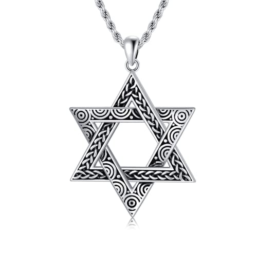 Pendentif Étoile de David argent unique, le cadeau symbolique parfait