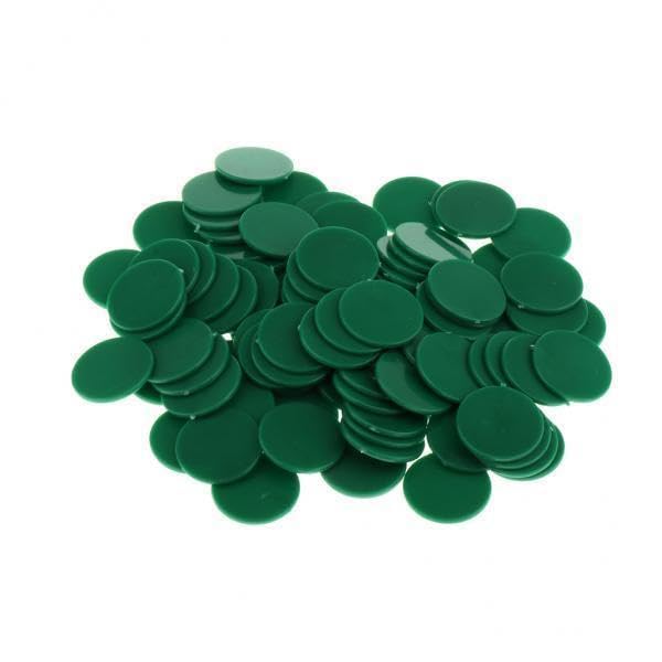 Toy 3x25MM barreled Plastic Coin Chip Money 100 Barrels a Barrel Plane Boundless Green Poker Chips-image-19