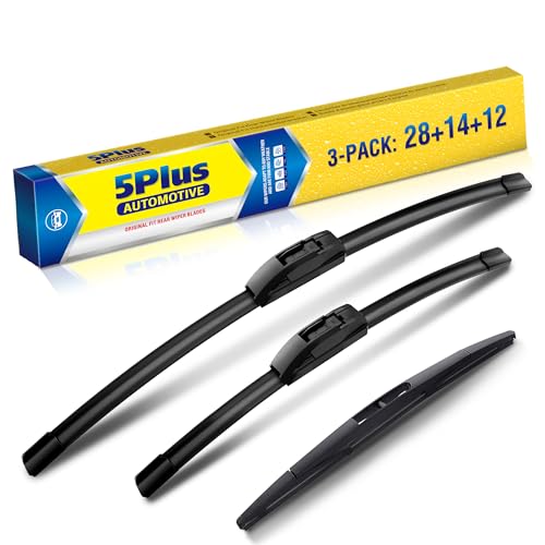 5 PLUS 28+14+12 Windshield Wipers Replacement for Toyota Corolla 2024 2023 2022 2021 2020 2019 Wiper Blades Windshield Wiper Blades Original Equipment Replacement (Pack of 3)