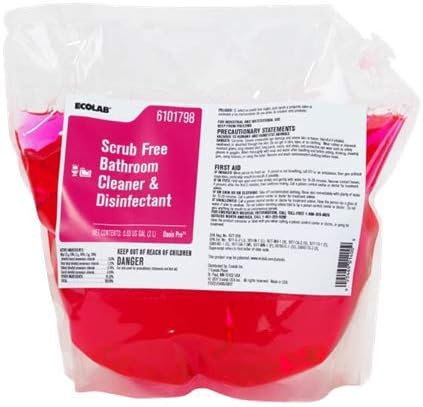 Amazon.com: ECOLAB 6101798 Scrub Free Bathroom Cleaner & Disinfectant ...