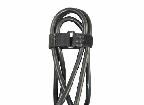 JT&T Products (20-8-0) - 8" Hook & Loop Strip-Tie Fasteners with Buckle, Black, 8 Pcs.