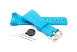 vhbw TPE Ersatz Armband kompatibel mit Polar M400, M430 Fitnessuhr, Smartwatch - 9.0cm + 12.2 cm hellblau