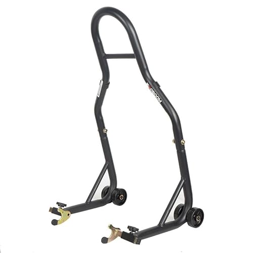 Béquille d'atelier Moto Arrière avec Support en V Noir Mat