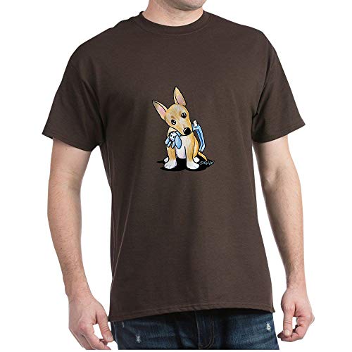 CafePress Portuguese Podengo Pequeno Dark T Shirt 100% Cotton T-Shirt Brown