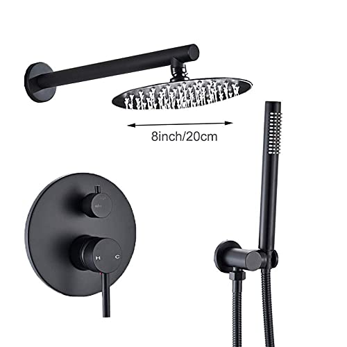 Robinet de douche à effet pluie avec ensemble de douche 2 sorties