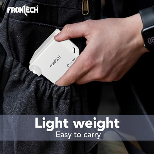 Image of Frontech SVC Single Port Mobile Charger | 120W Fast Charging | USB Type C | Compatible with Smartphone /Earbuds /Tab | White (MCH-0024)