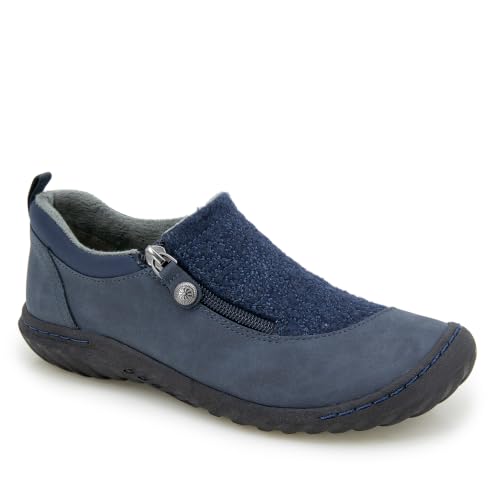 Image of JBU Women's Elodie Comfortable Casual Flexible Arch Support APMA Accepted Side-Zip Walking Flat