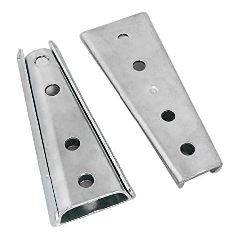 heyous 2 Sets 120x49mm Metal Silver Sectional Sofa Interlocking Connector Bed Parts Heavy Duty Interlocking Hangers Furniture Connector Bed Replacement Parts Cover