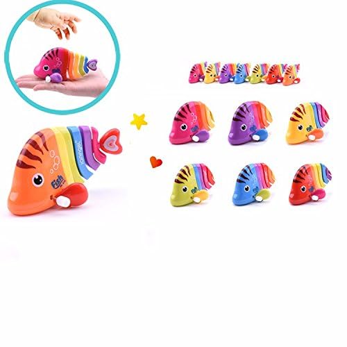 IndusBay® 1 Piece, Colorful Movable Fish Toy Key Operated Wind up Clockwork Fish Toy for Girls & Boys Motor Skill Toys for Birthday Gift - Multicolour (Pack of 1) - Image 3 thumbnail