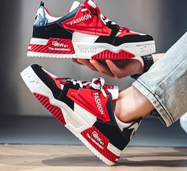 Men's Skate Shoes - Trendy Lace-Up Sneakers for Casual & Sport Wear | Lightweight Comfortable Athletic Shoes3