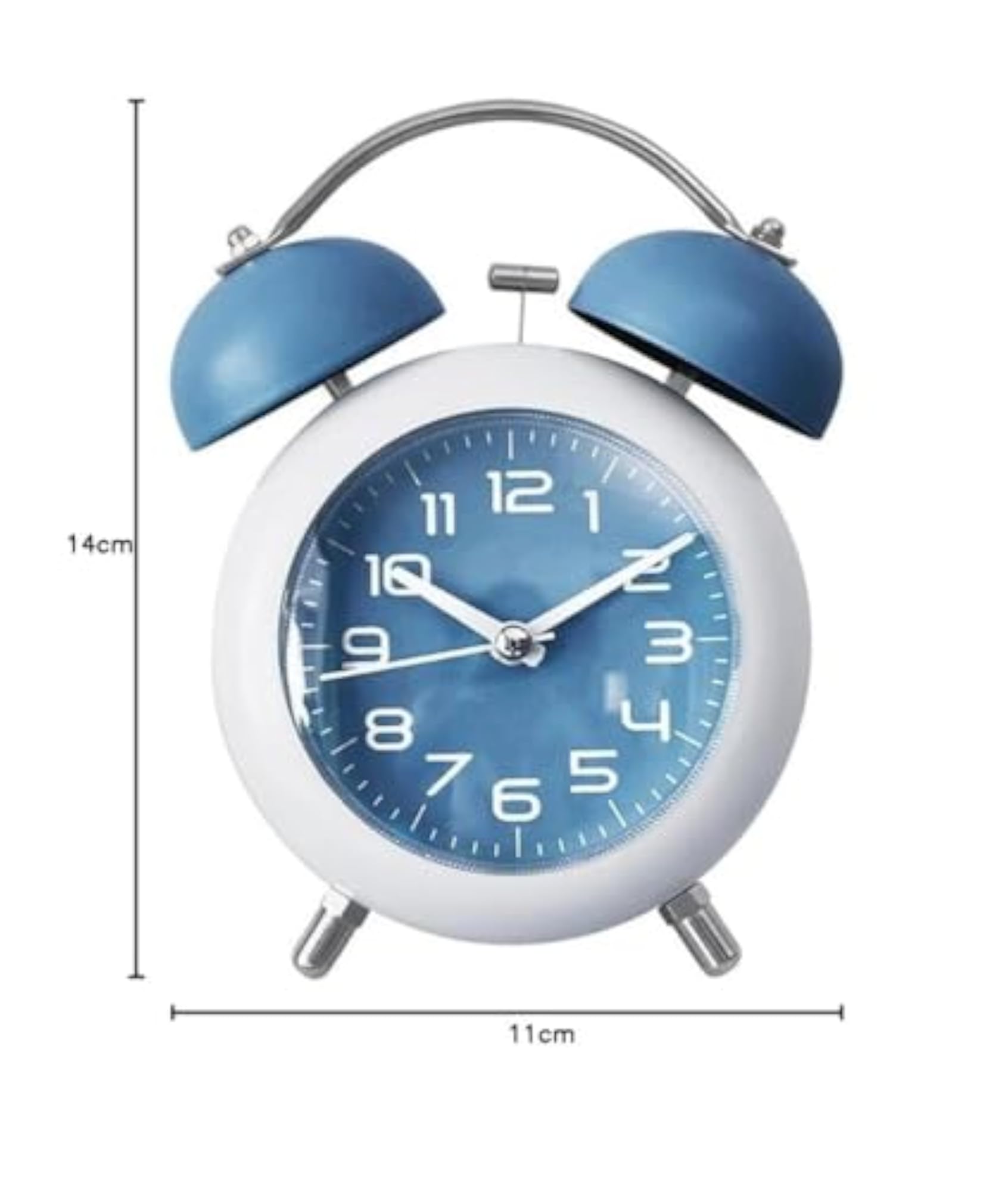 Analog Twin Bell Alarm Clock with Silent Sweep Movement