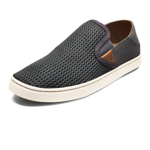 OluKai Pehuea Women's Slip On Sneakers, Casual Everyday Shoes with Easy On & Off Design, Breathable Mesh & Drop-In Heel, All-Day Comfort & Support, Pavement/Pavement, 9 - image 1