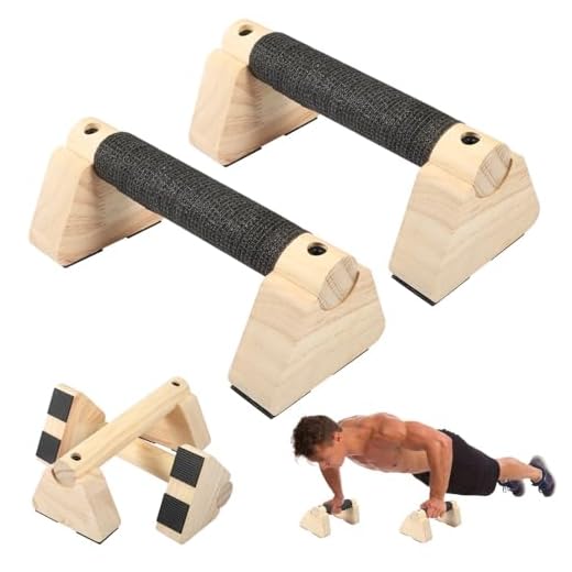 Kalekey Wooden Parallettes Bars, Calisthenics Equipment for Handstand Training, Mini Handle Pumps, Push Up Bars Fitness, Calisthenics Bar, Handstand Blocks and Pushup Handles for Men (20CM)