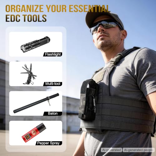 Image of OneTigris Flashlight Holster Flashlight Holder Molle Flashlight Holster Tactical Flashlight Pouch Holder for Belt 1000D Cordura Nylon